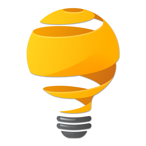 Creative light bulb with peeled appearance.